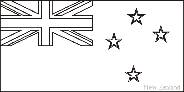 Australian Flag Outline