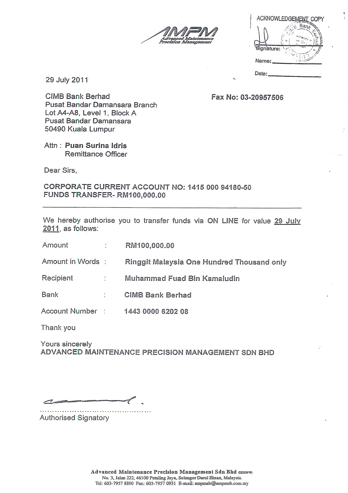 Authorisation Letter To Collect Cheque