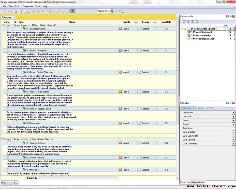 Authority Matrix Template