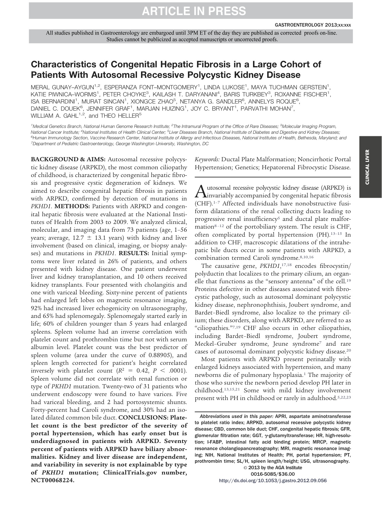 Autosomal Recessive Polycystic Kidney Disease (arpkd)