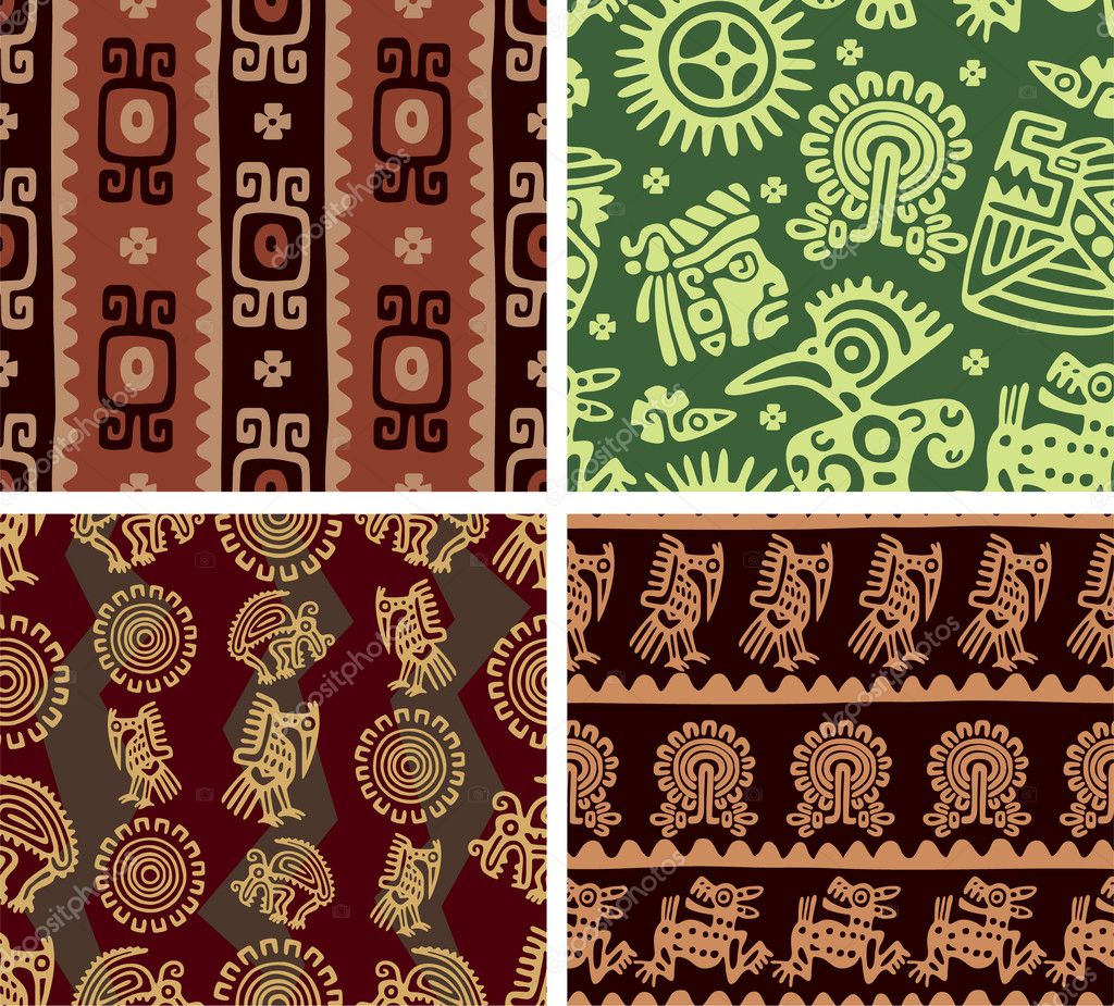 Aztec Patterns Wallpaper