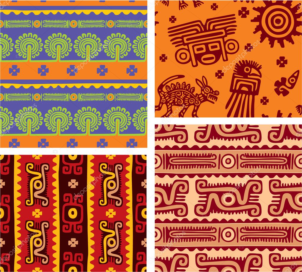 Aztec Patterns Wallpaper