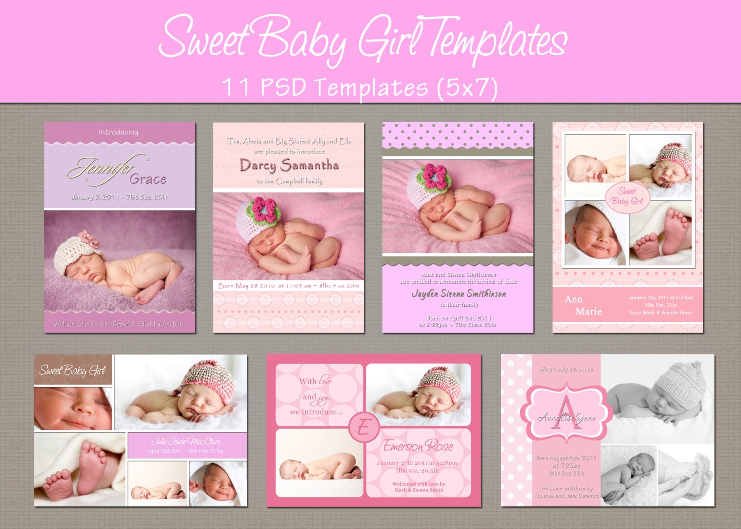 Baby Birth Announcement Template