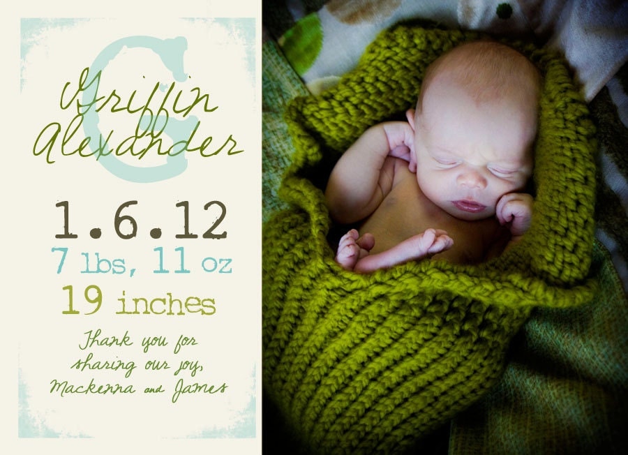 Baby Birth Announcement Template