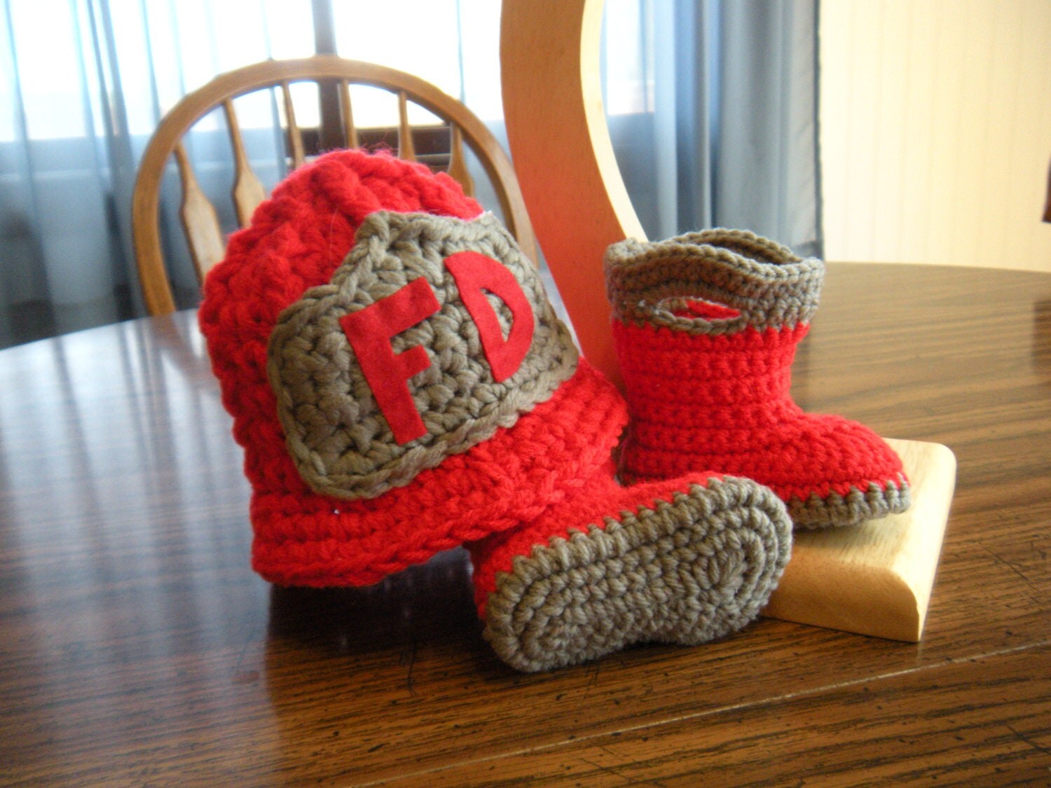 Baby In Firefighter Helmet