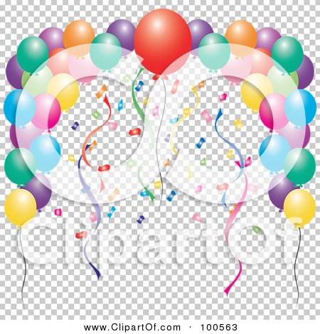 Balloons And Streamers Clipart