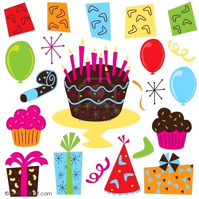 Balloons And Streamers Clipart