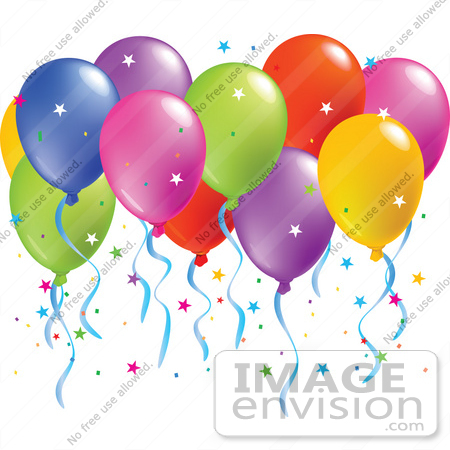 Balloons And Streamers Clipart