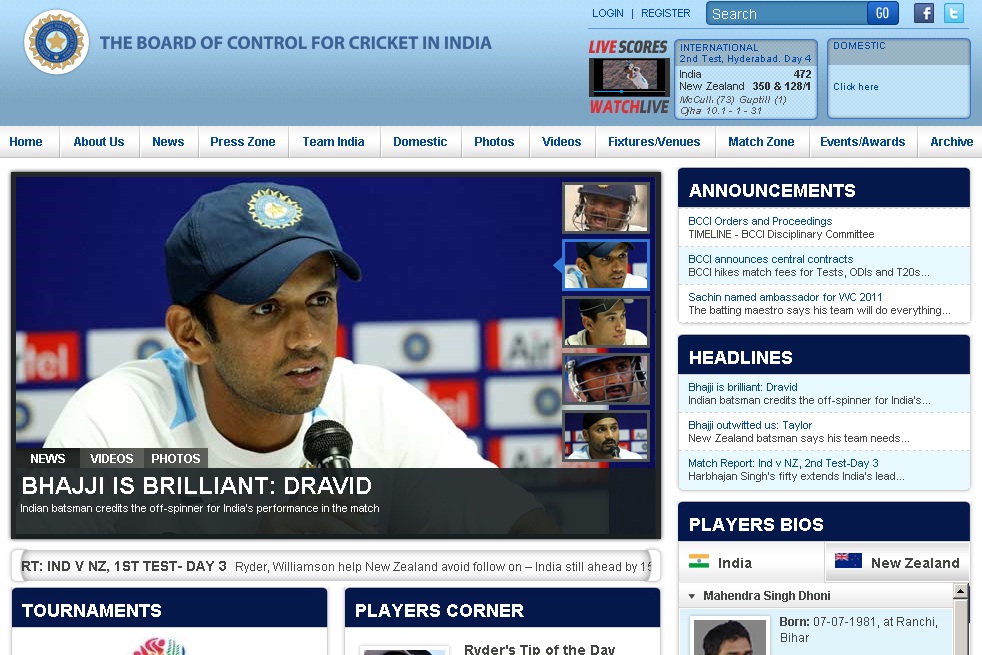 Bcci.tv Live Cricket Video