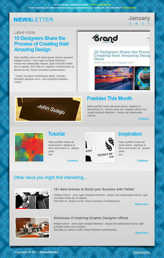 Best Newsletter Design Templates