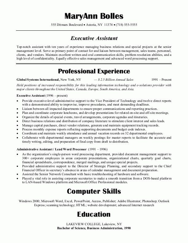 Best Resumes Examples