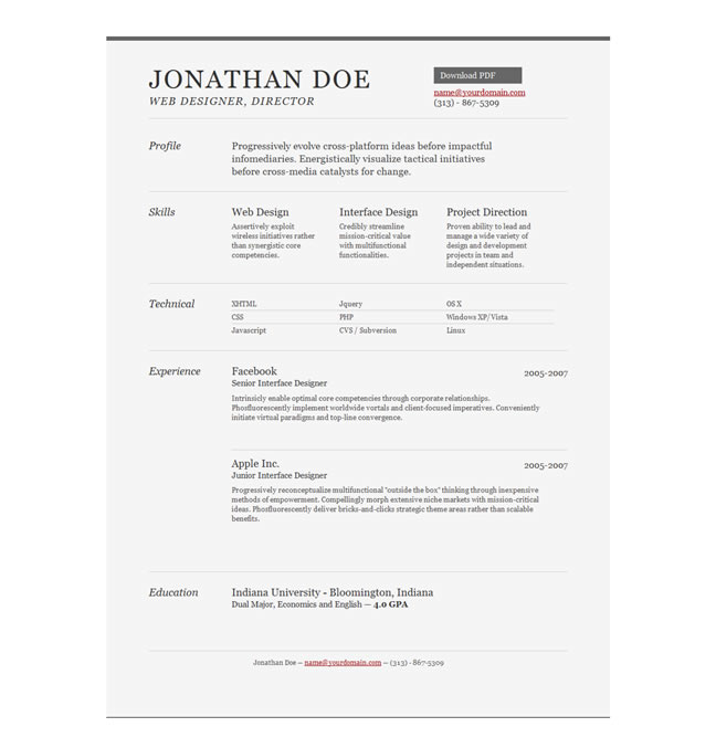 Best Resumes Formats