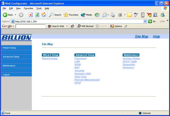 Billion Adsl Router Default Password