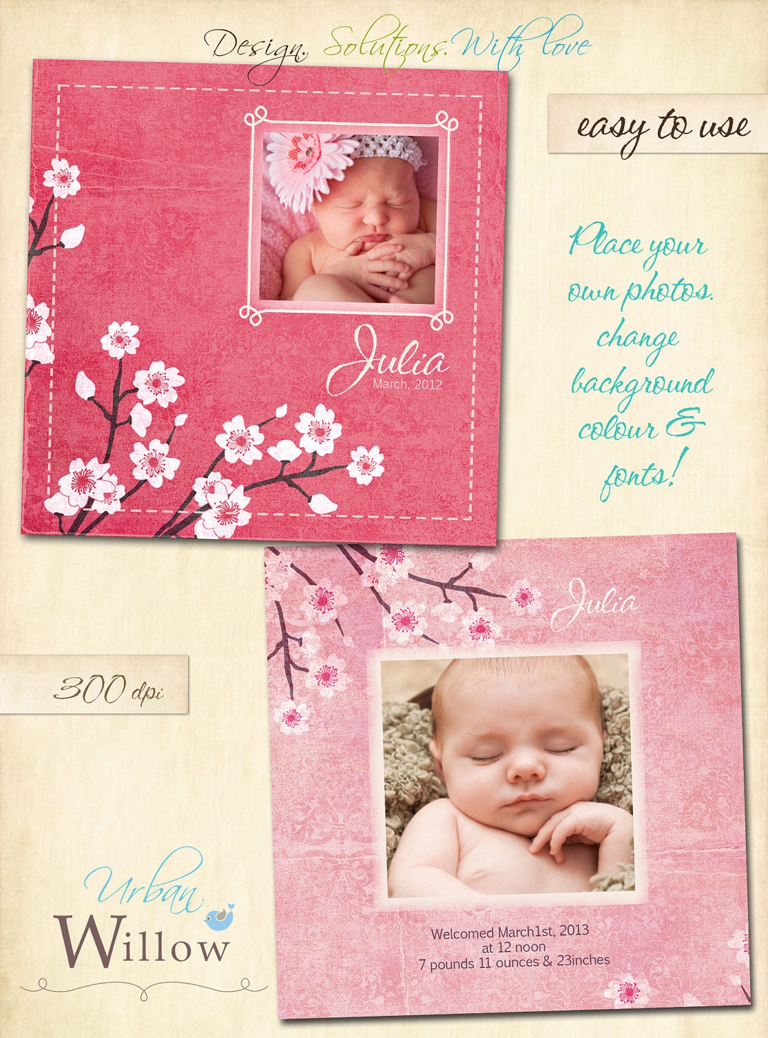 Birth Announcement Backgrounds