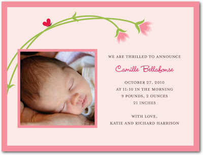 Birth Announcement Examples