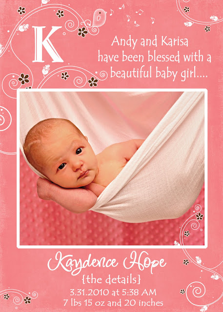 Birth Announcement Examples