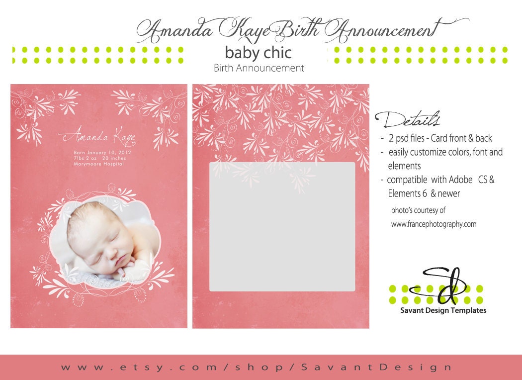 Birth Announcement Template