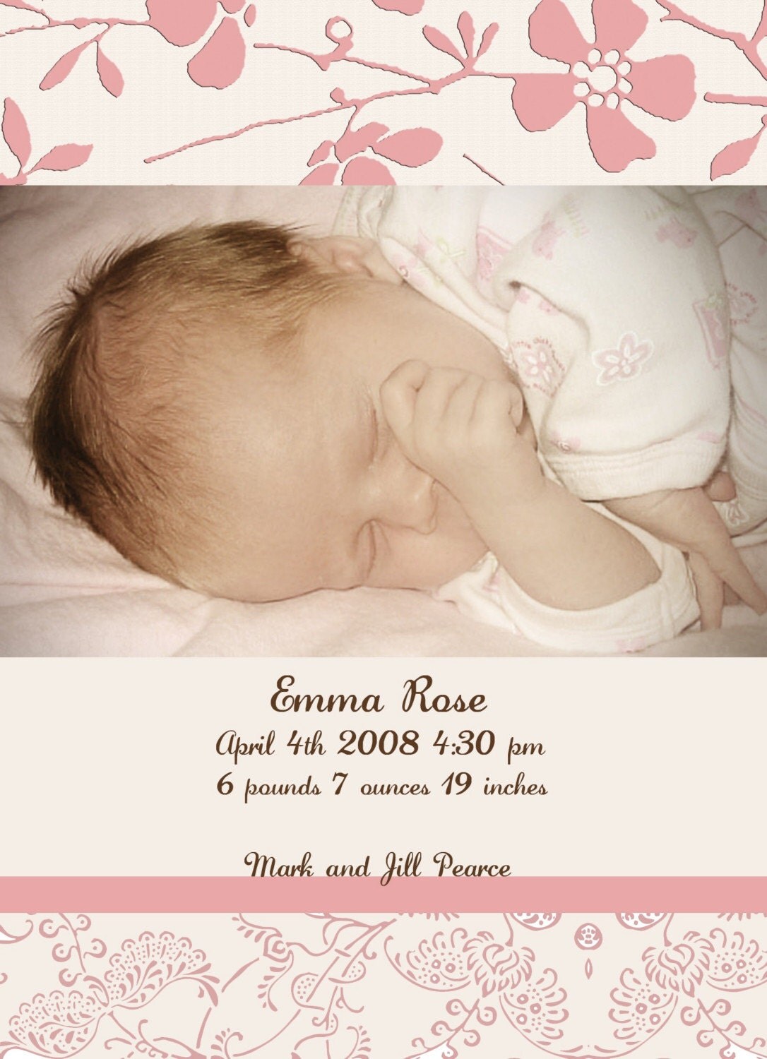 Birth Announcement Template Download