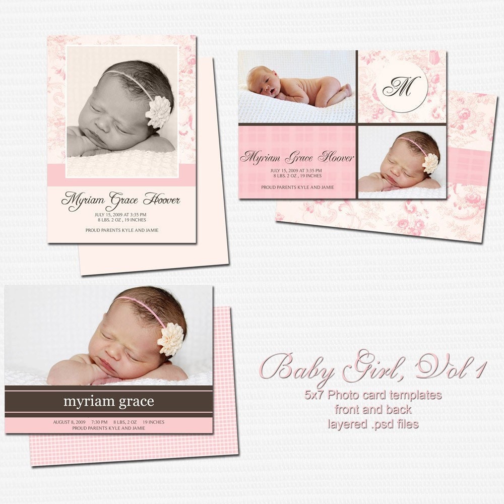 Birth Announcement Templates For Photographers