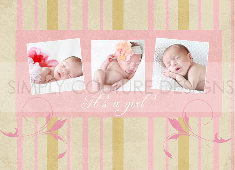 Birth Announcement Templates For Photographers