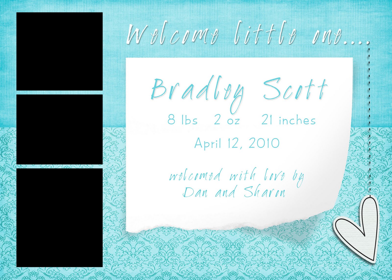 Birth Announcement Templates Photoshop