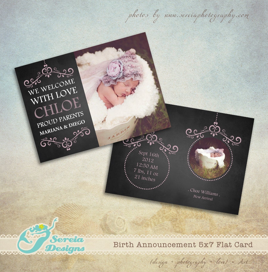 Birth Announcement Templates Photoshop