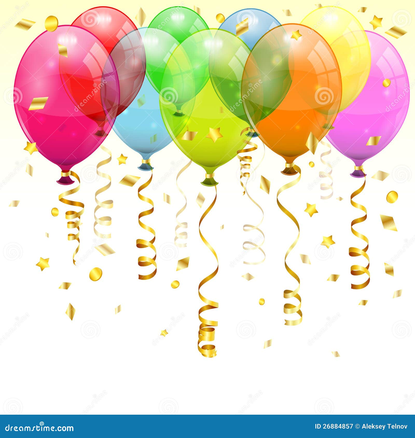 Birthday Streamers Clipart