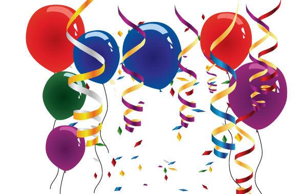 Birthday Streamers Clipart