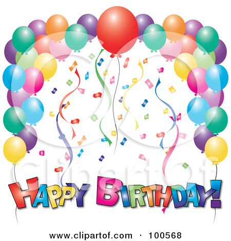 Birthday Streamers Clipart