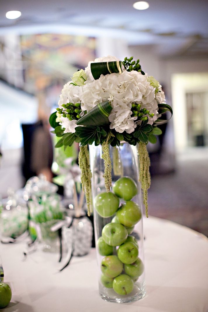 Black And White Wedding Reception Centerpieces