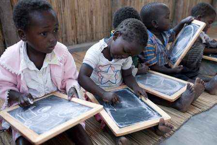 Black Children Playing With Toys