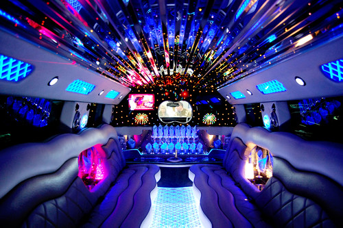 Black Hummer Limo Inside