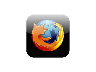 Black Mozilla Firefox Icon