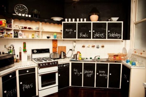 Blackboard Paint Kitchen Wall