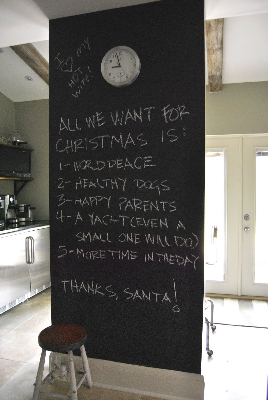 Blackboard Wall In Kitchen