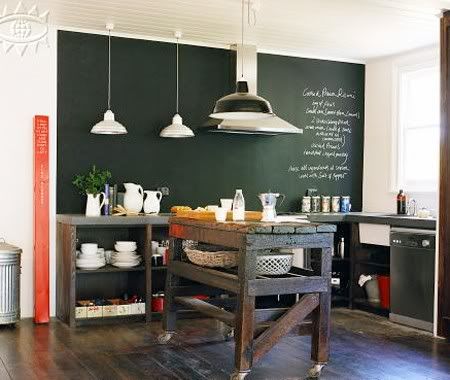 Blackboard Wall In Kitchen