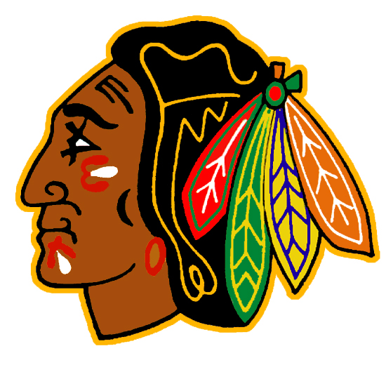 Blackhawks Logo Black And White