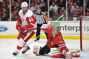 Blackhawks Red Wings Fight