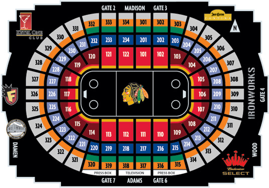 Blackhawks Seating Chart View