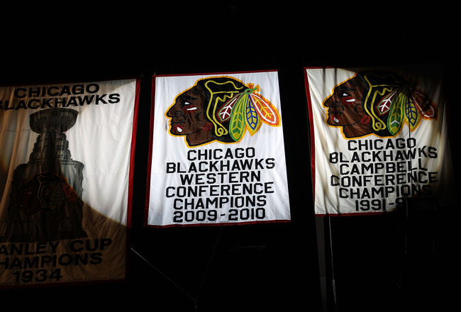 Blackhawks Stanley Cup Banners