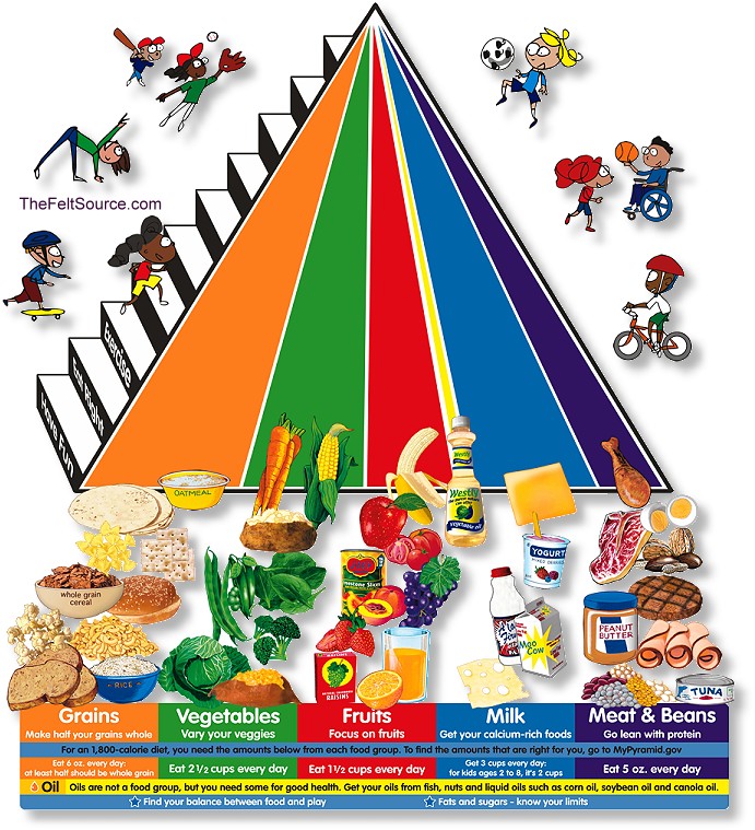 Blank Healthy Living Pyramid