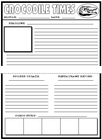 Blank Newspaper Template For Word