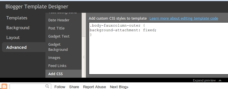 Blogger Background Image Css