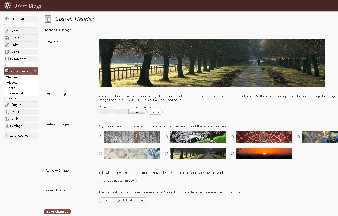 Blogger Header Image Center