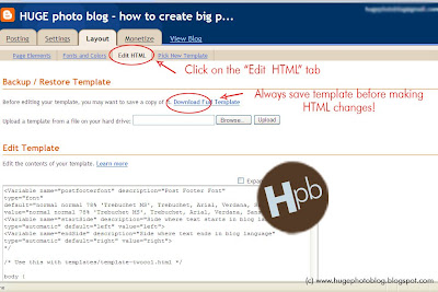 Blogger Header Image Html