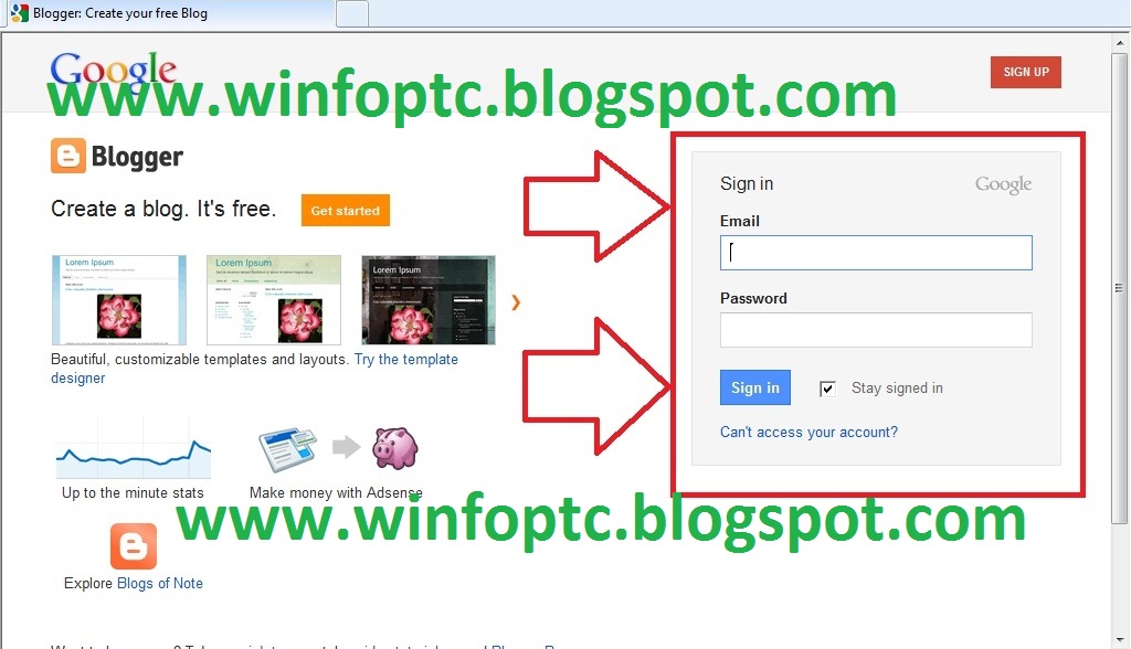 Blogger Login