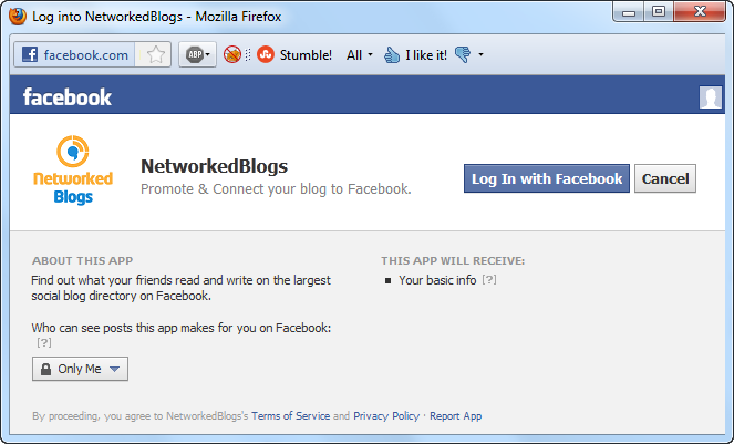 Blogger Login With Facebook