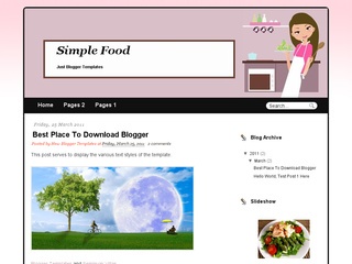 Blogger Templates Free Simple