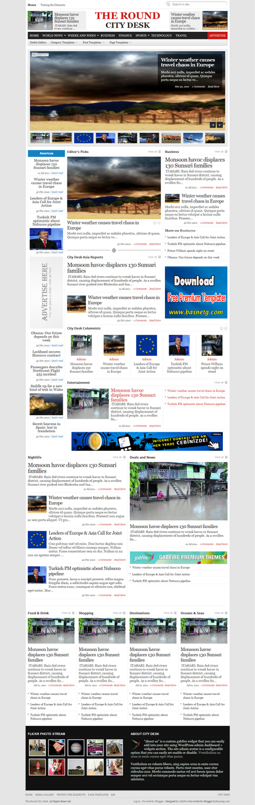 Blogger Templates Newspaper