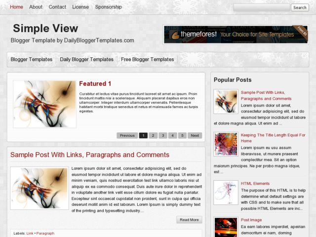 Blogger Templates Simple